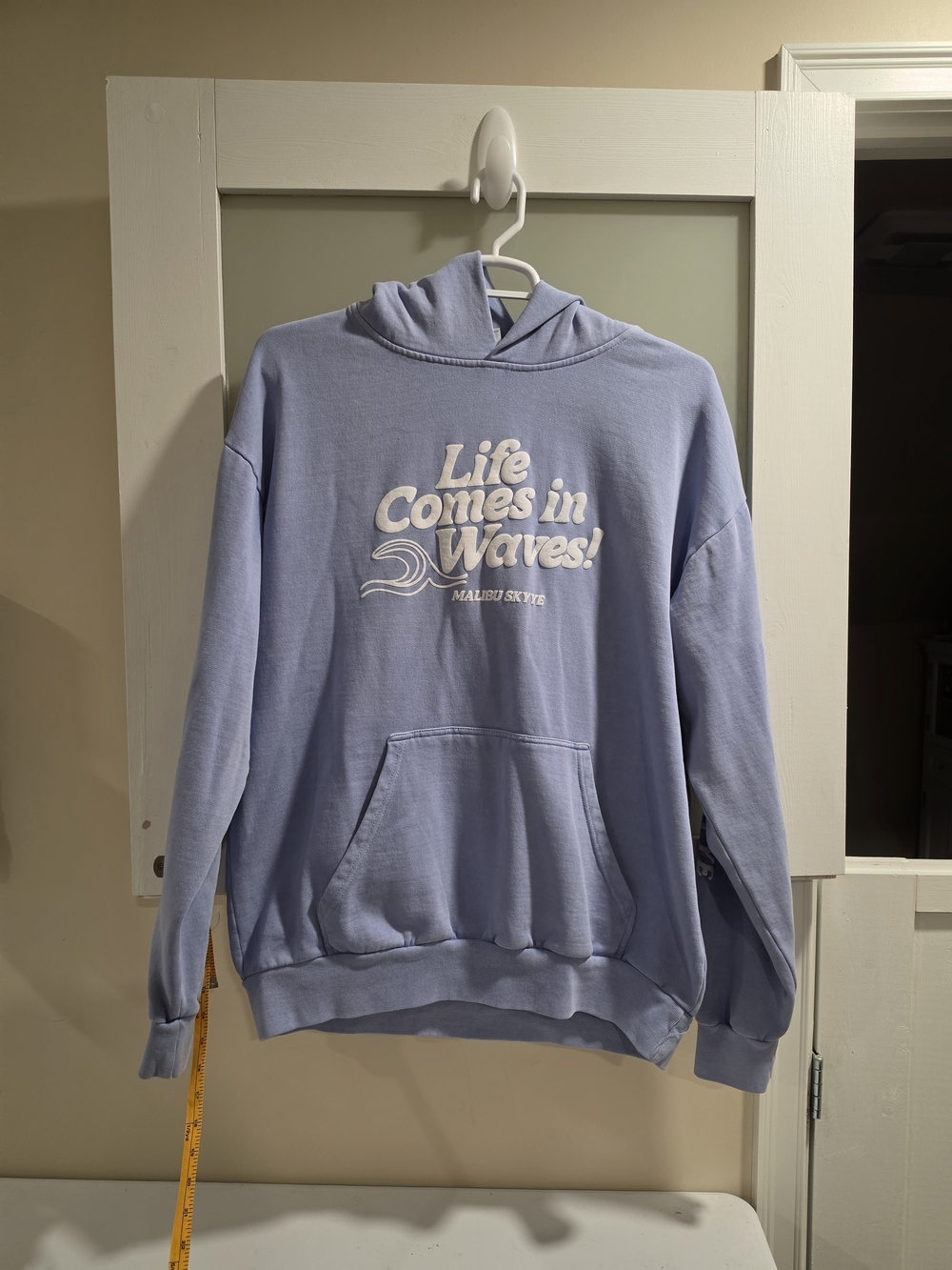 Life Comes in Waves Light Blue Hoodie